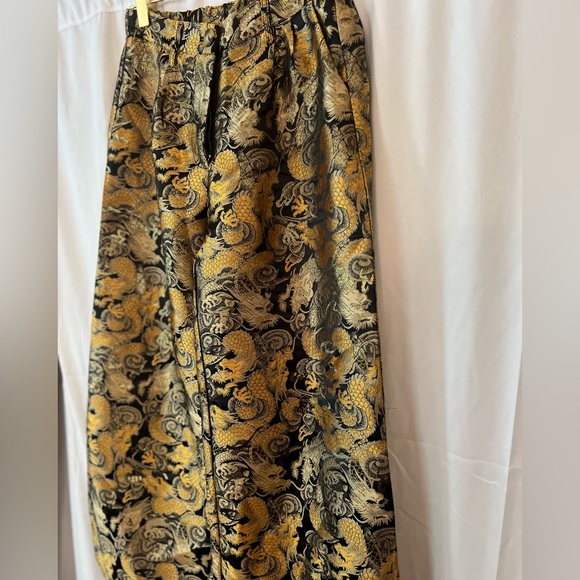 Dressed in Lala Dragon Brocade Wide Leg Pants Medium - Picture 7 of 10